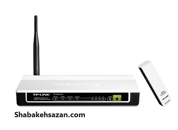 مودم-روتر +ADSL2 و باسیم تی پی-لینک مدل TD-8840T_V1 - شبکه سازان
