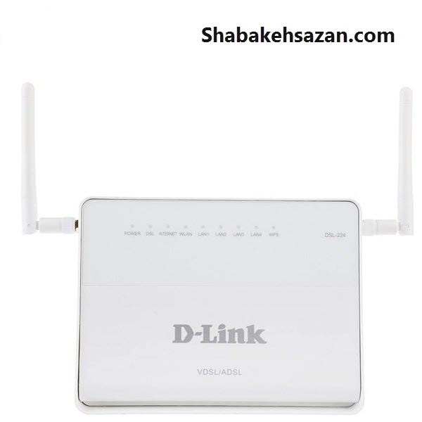 مودم روتر بی سیم ADSL2 Plus و VDSL2 دی لینک مدل DSL-224 - شبکه سازان