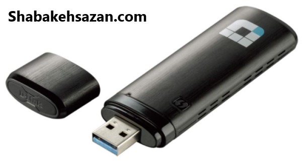 کارت شبکه USB بی‌سیم و دوباند دی-لینک مدل DWA-182 - شبکه سازان