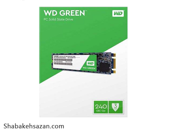 اس اس دی اینترنال وسترن دیجیتال مدل GREEN WDS240G2G0B ظرفیت 240 گیگابایت - شبکه سازان