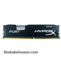 رم دسکتاپ DDR4 تک کاناله 2400 مگاهرتز CL15 کینگستون مدل HyperX Fury ظرفیت 16 گیگابایت - شبکه سازان