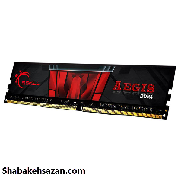 رم دسکتاپ DDR4 تک کاناله 2400 مگاهرتز CL17 جی اسکیل مدل AEGIS ظرفیت 8 گیگابایت - شبکه سازان