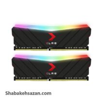 رم دسکتاپ DDR4 دو کاناله 3200مگا هرتز CL16 پی ان وای مدل XLR8 RGB ظرفیت 16 گیگا بایت - شبکه سازان