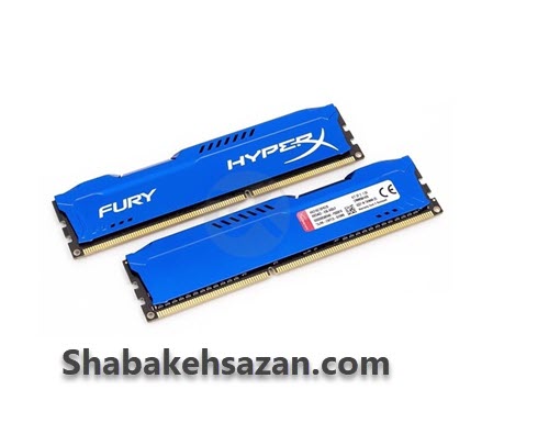 رم کامپیوتر کینگستون مدل HyperX Fury DDR3 1600MHz CL10 ظرفیت 8 گیگابایت | شبکه سازان