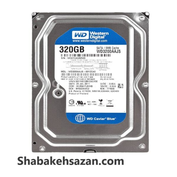 هارد دیسک اینترنال وسترن دیجیتال مدل WD BLUE WD3200AAJS ظرفیت 320 گیگابایت - شبکه سازان