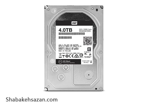 هارددیسک اینترنال وسترن دیجیتال مدل Black WD4005FZBX ظرفیت 4 ترابایت - شبکه سازان