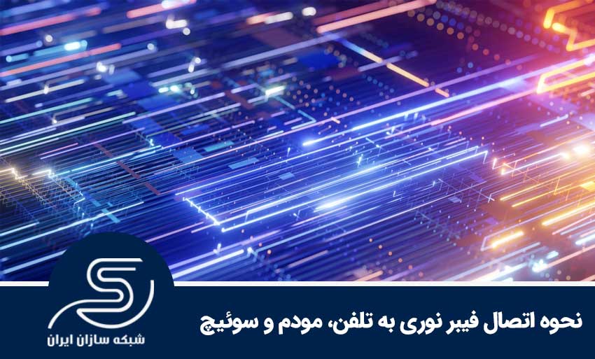 نحوه اتصال فیبر نوری به تلفن، مودم و سوئیچ