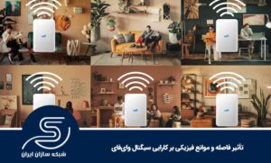 تأثیر فاصله و موانع فیزیکی بر کارایی سیگنال وای‌فای